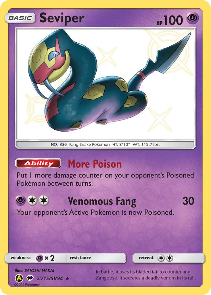 Hidden Fates Seviper Pokémon card